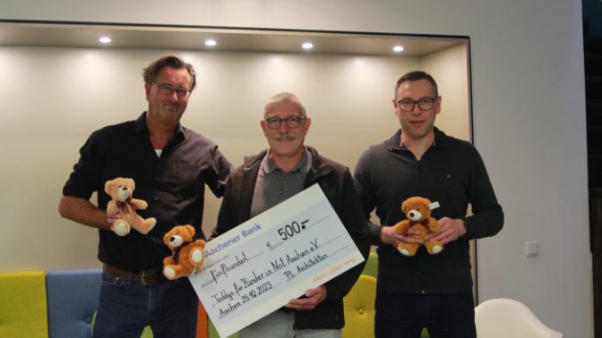 PL Architekten spenden für „Teddys für Kinder in Not Aachen e.V. 